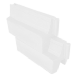 Дорожный водоналивной вкладывающийся барьер, пластиковый БВ-В-1-Б (белый)