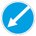 Дорожный знак с светодиодной подсветкой 4.2.2 Объезд препятствия слева (Тип 1)