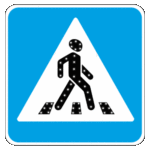 Импульсный светодиодный знак 5.19.2 Пешеходный переход (Тип 1) односторонний