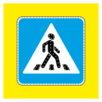Импульсный светодиодный знак 5.19.2 Пешеходный переход (Тип 3) односторонний на щите
