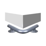 Колесоотбойник металлический для защиты колонн К-5