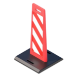 Пластиковое дорожное ограждение Солдатик с верхней ручкой на резиновой подставке (Красный)