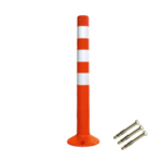 Столбик сигнальный упругий ССУ-750-3 с крепежом (мягкий, гибкий, парковочный дорожный столбик)